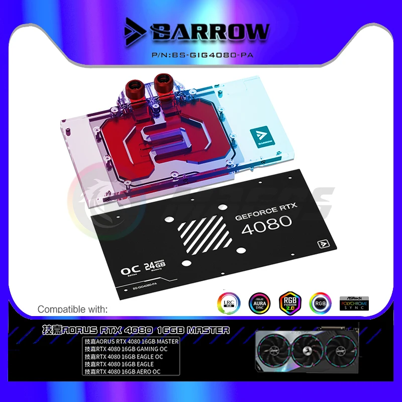 BARROW GPU-Wasserblock für Gig – Rtx 4080 Water Cooling Block Bewertung und Preis