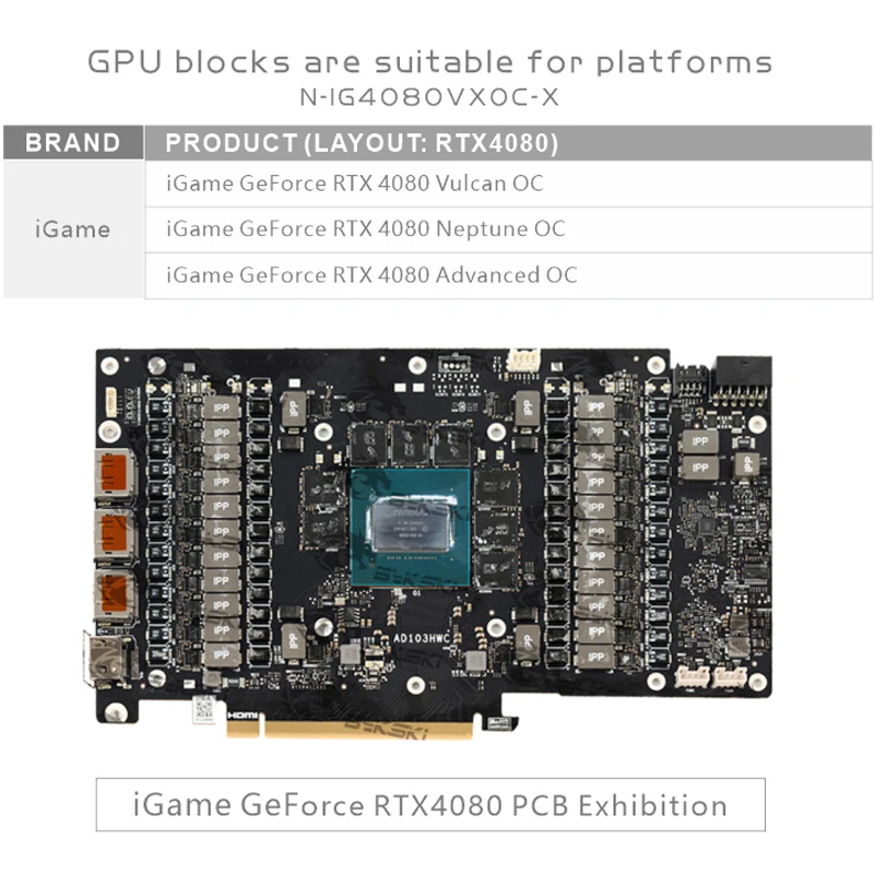 Bykski N-IG4080VXOC-X GPU-Bloc – Rtx 4080 Water Cooling Block Bewertung und Preis